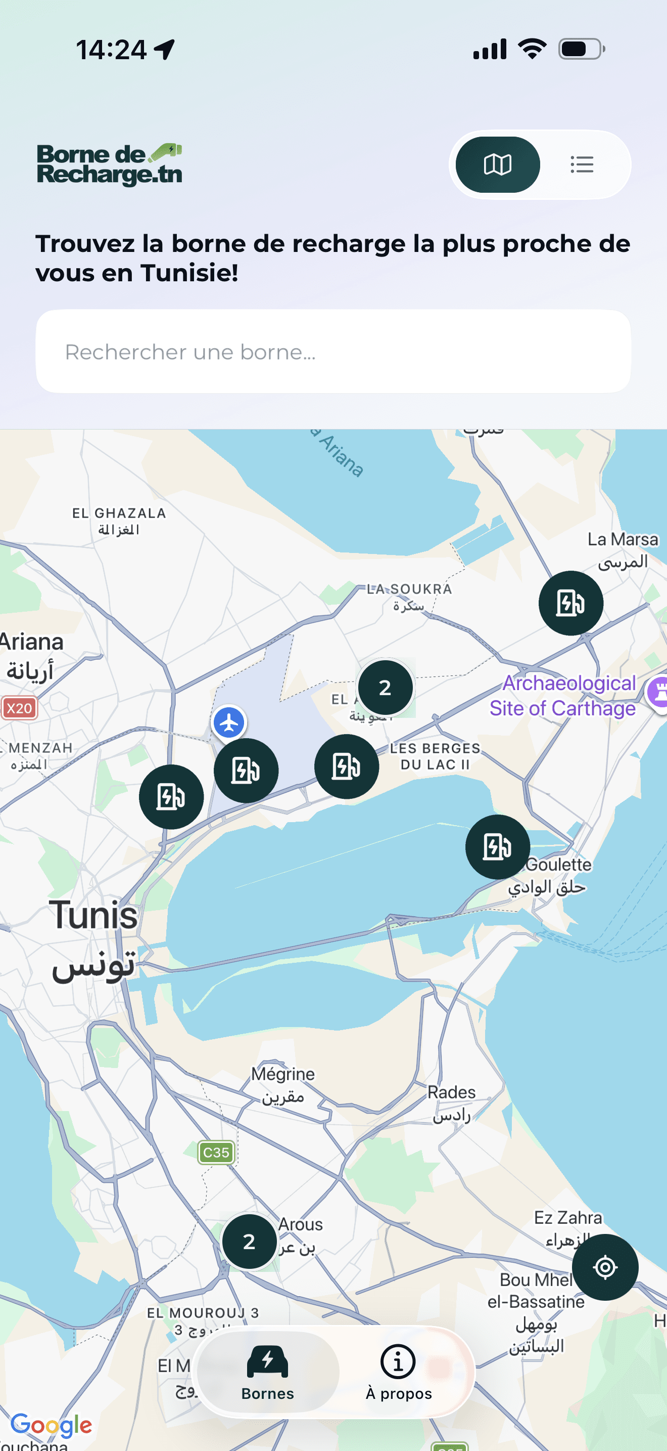 Map screen